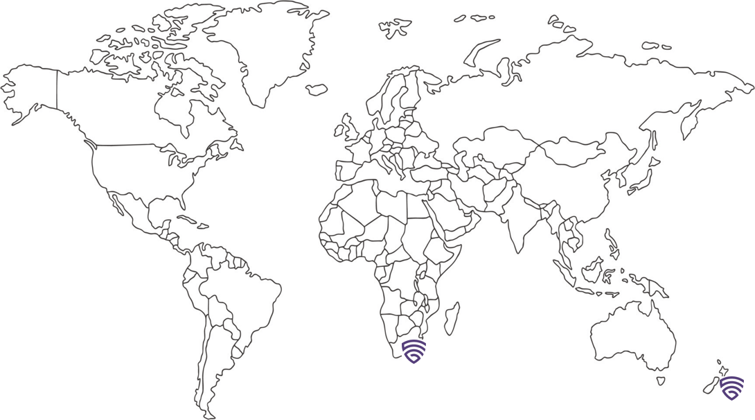 World map showing where all CyberGrape registered offices are